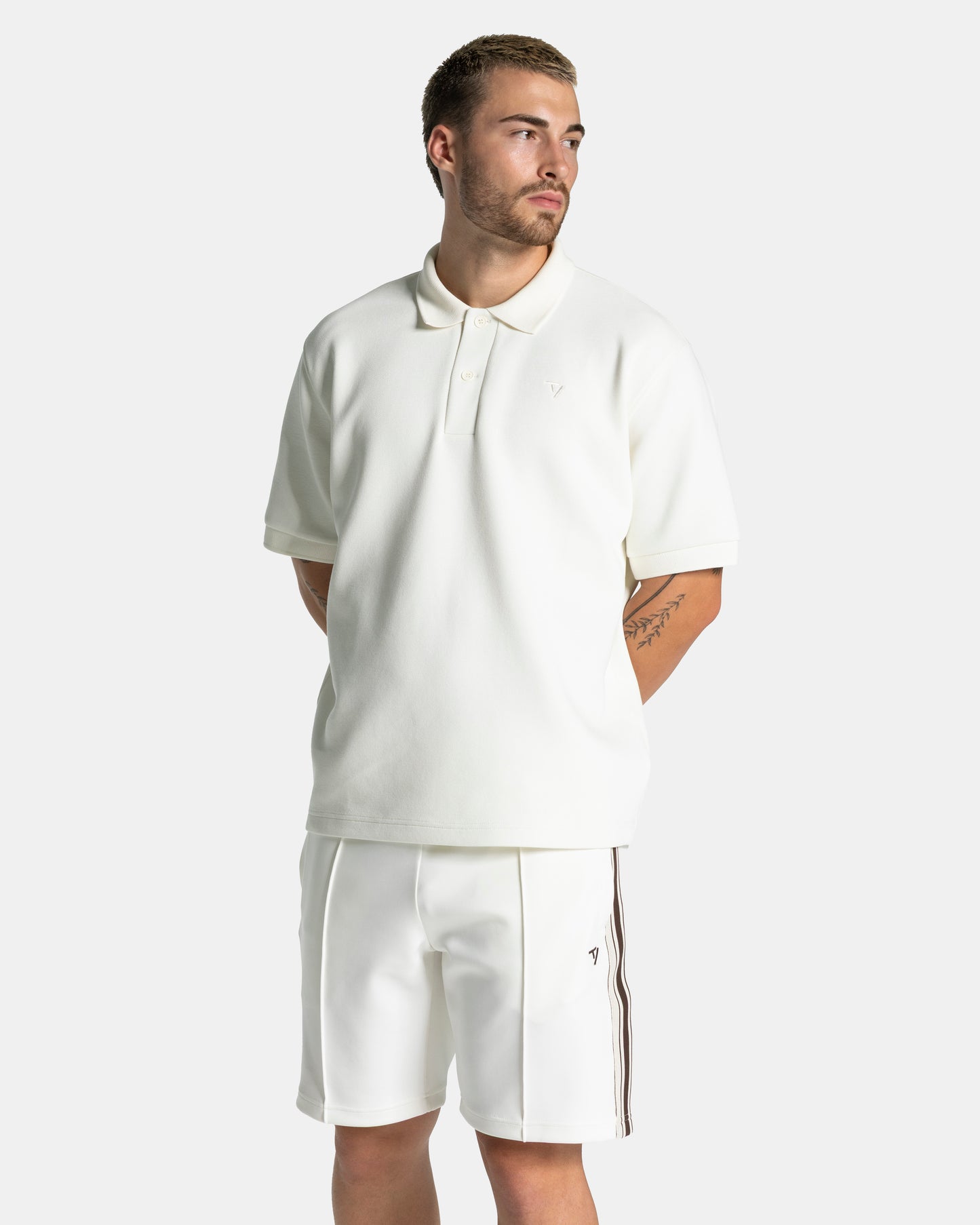 Polo oversize Club «blanco roto»