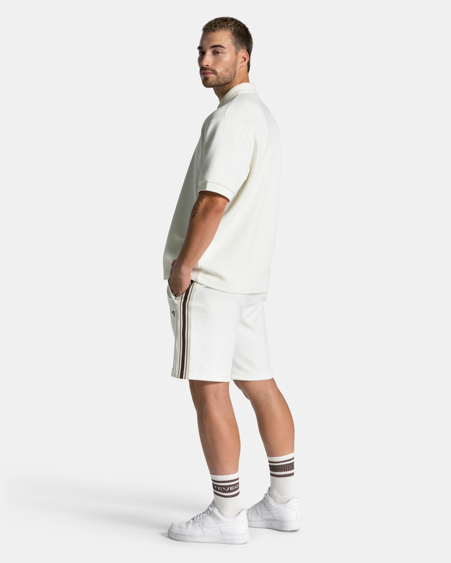 Club Socks (2-pack) ‘Off White – Espresso’