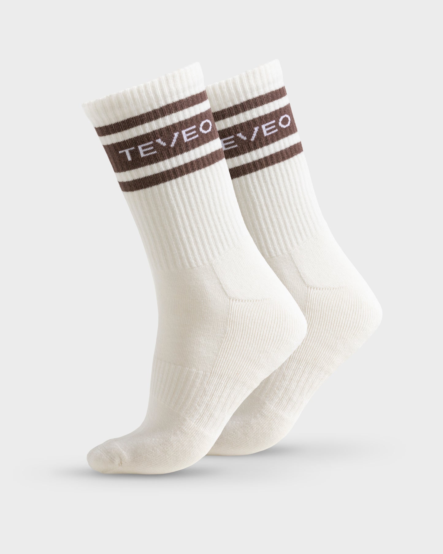 Club Socks (2-pack) ‘Off White – Espresso’