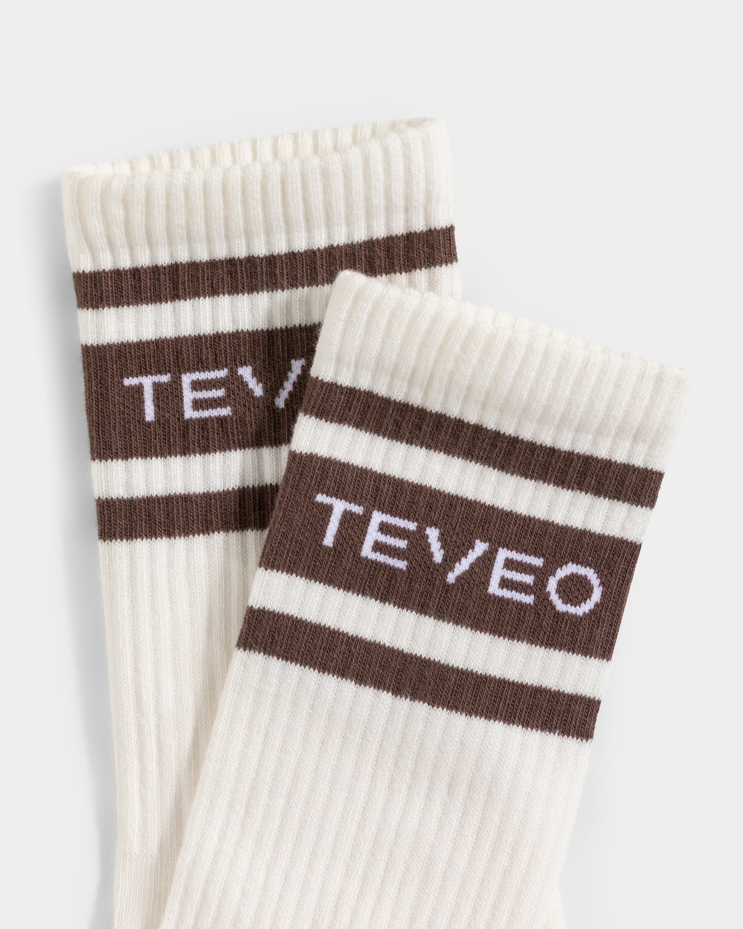 Club Socks (2-pack) ‘Off White – Espresso’