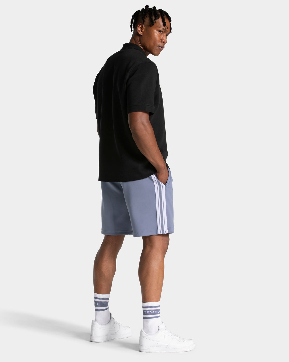Club Socken (2er-Pack) "Weiß - Stahlblau"