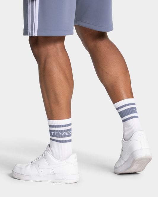 Club Socks (2-Pack) ‘White – Steel Blue’