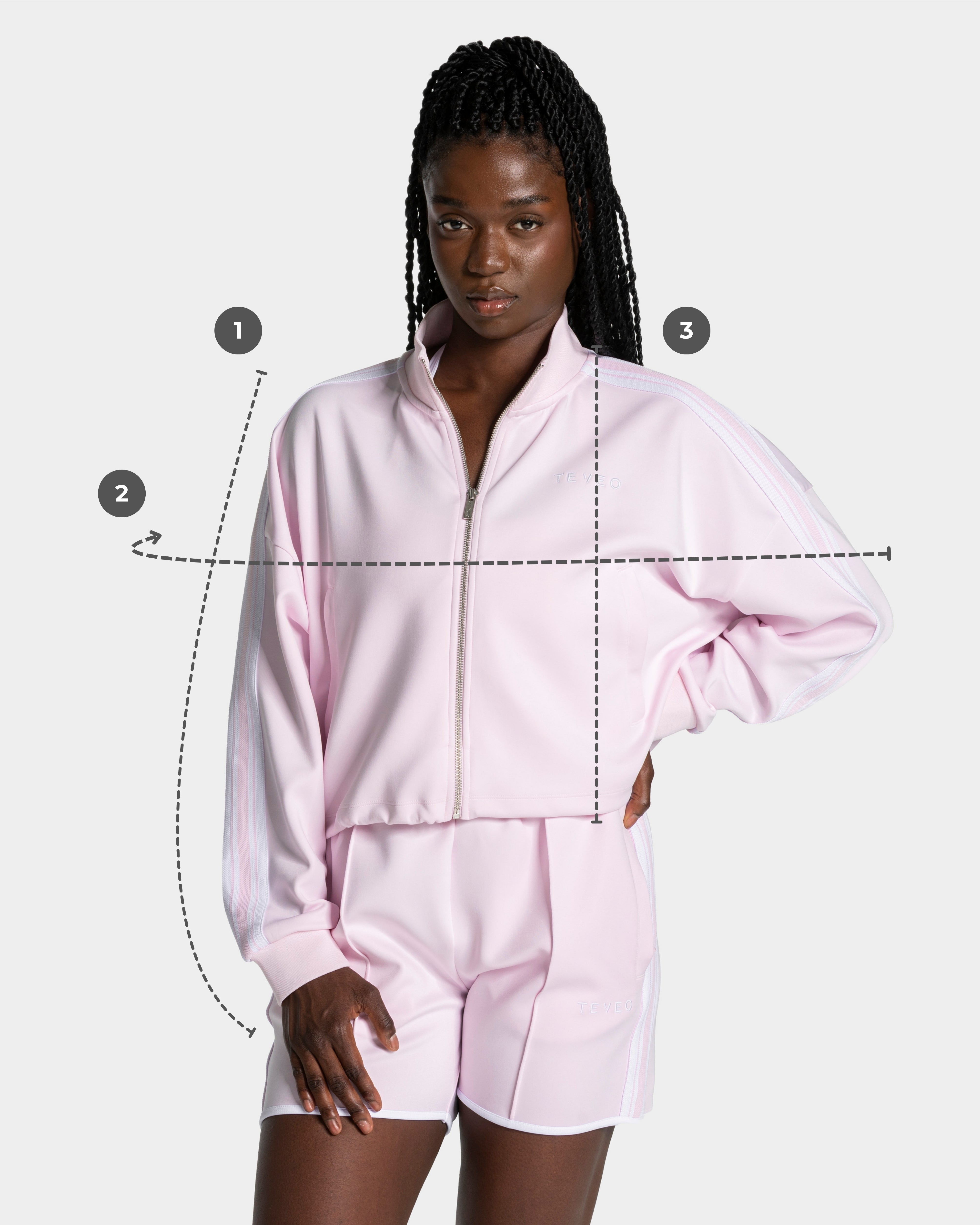 Club Cropped Zip Jacke 