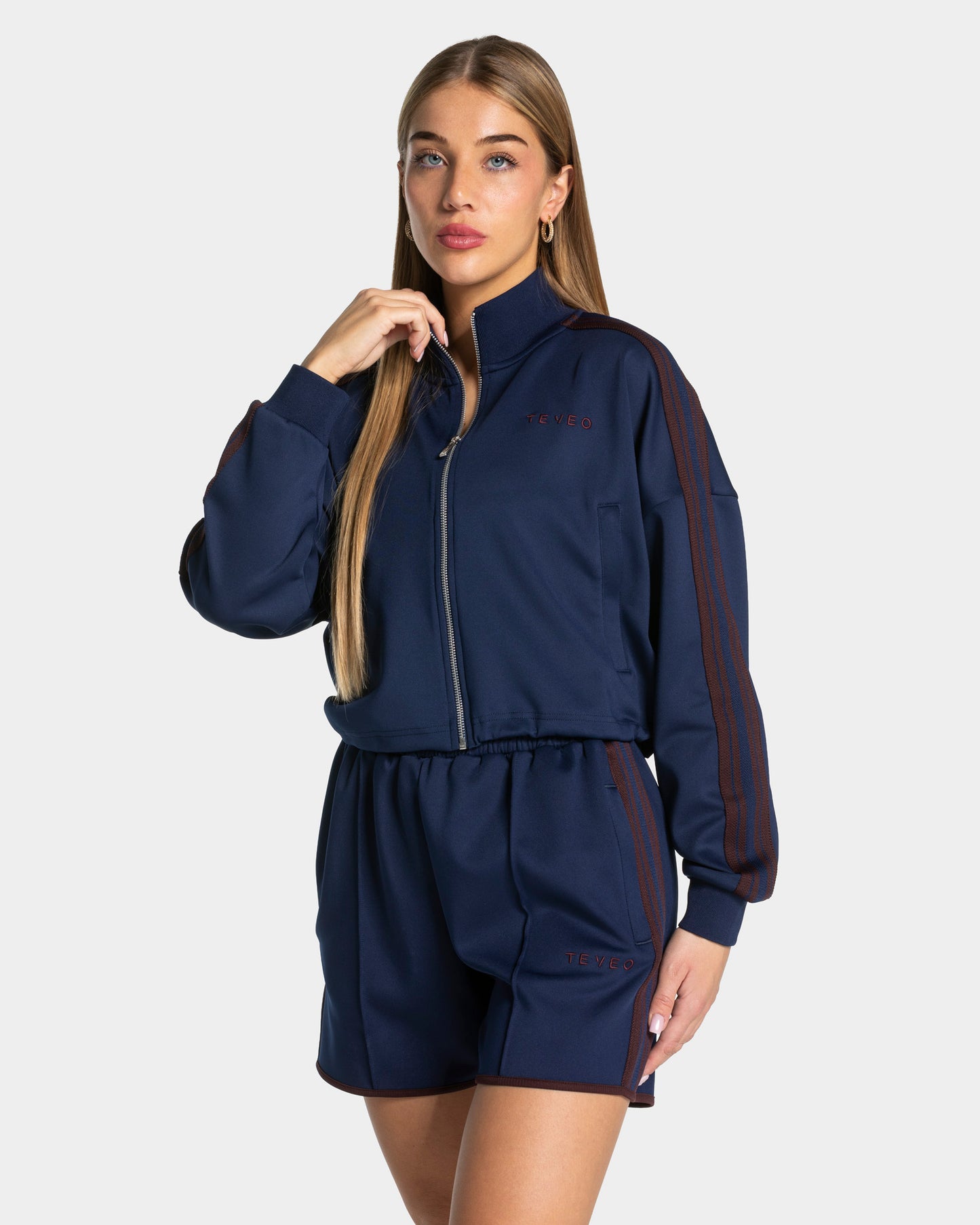 Club Cropped Zip Jacket ‘Dark Blue’