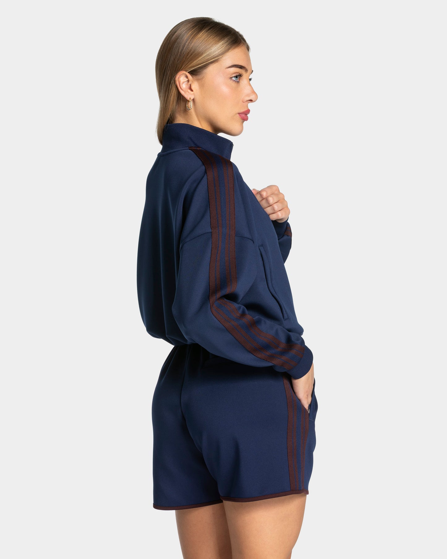 Club Cropped Zip Jacket ‘Dark Blue’