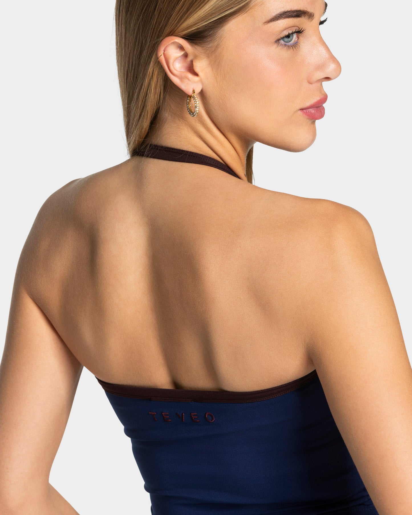 Club Neckholder Top "Dunkelblau"