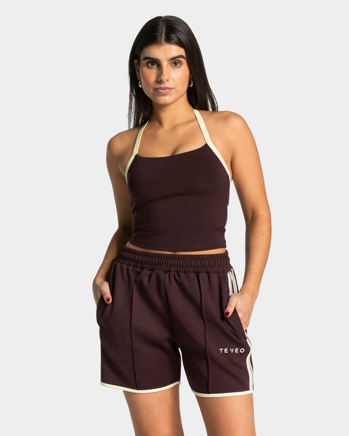 Top con scollo all’americana Club “Merlot"