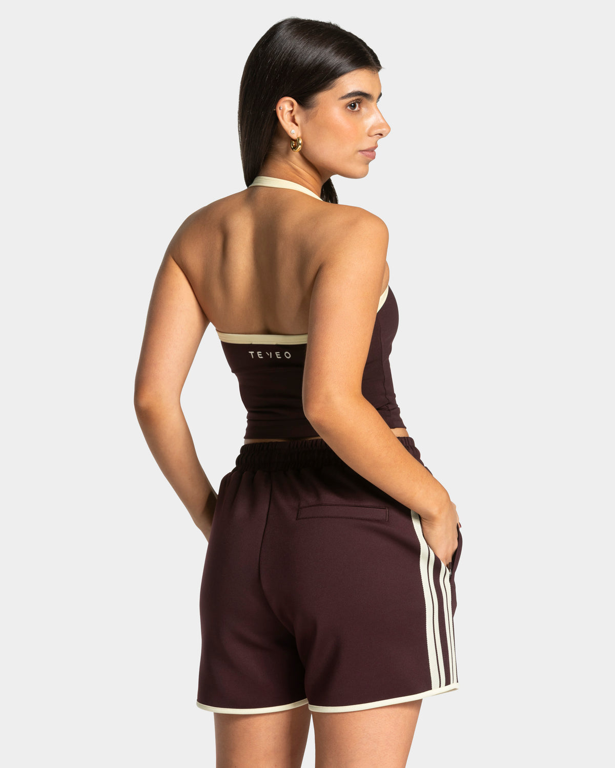 Top con scollo all’americana Club “Merlot"