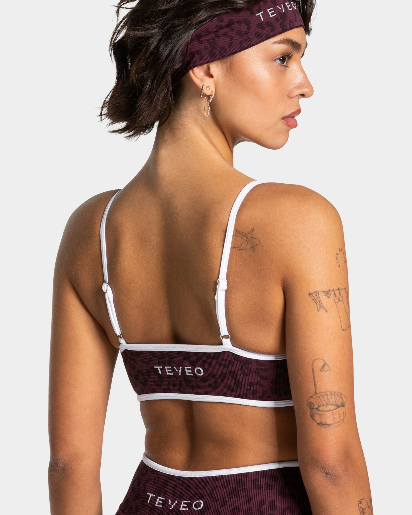 Reggiseno Contrastline “Stampa leopardata Merlot"