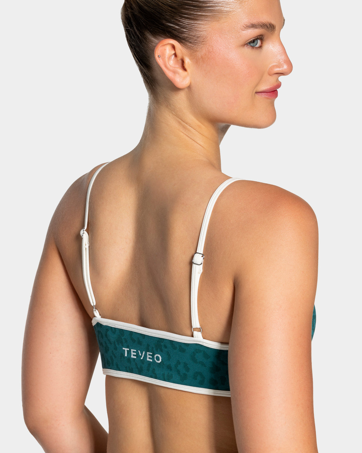 Reggiseno Contrastline “Stampa leopardo nel colore Petrol”