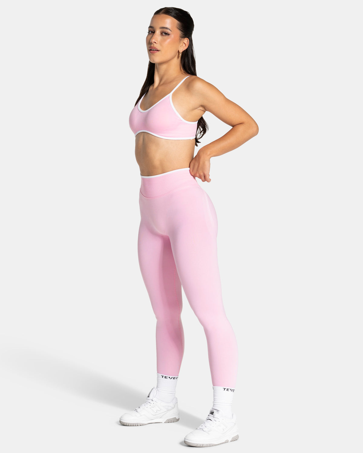 Contrastline Sculpt Scrunch Leggings ‘True Pink’