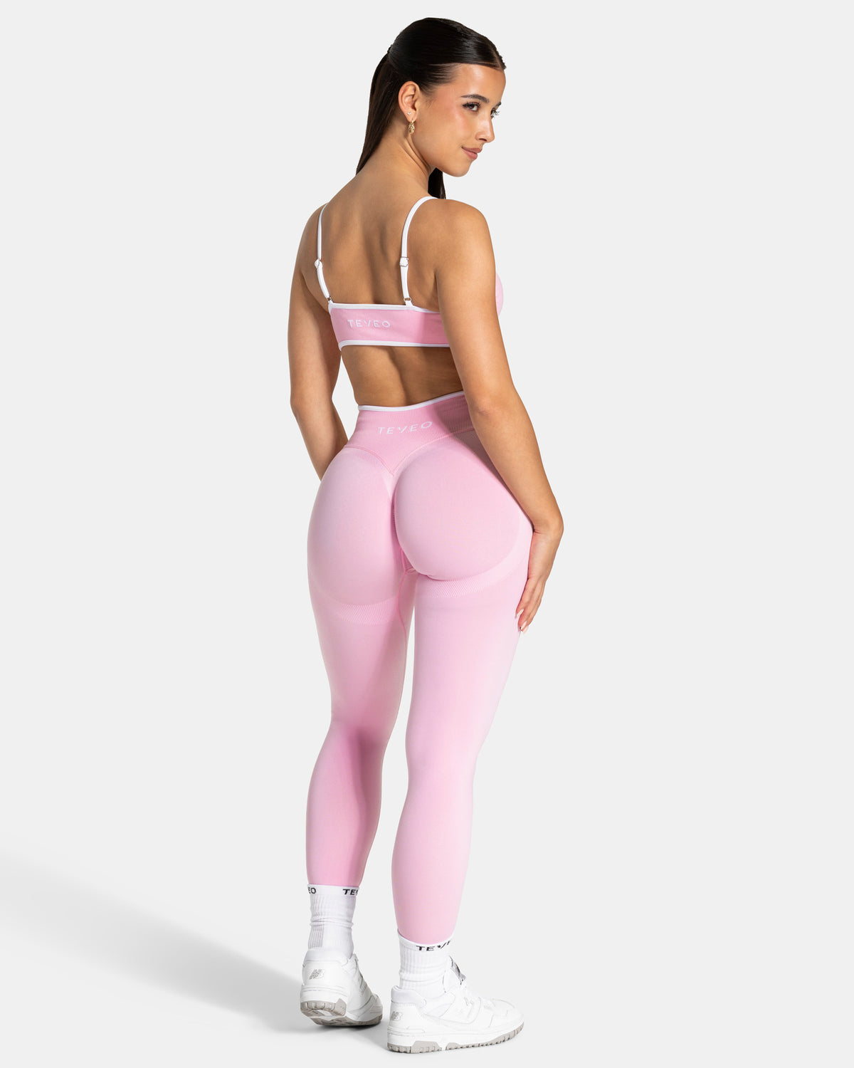 Contrastline Sculpt Scrunch Leggings ‘True Pink’