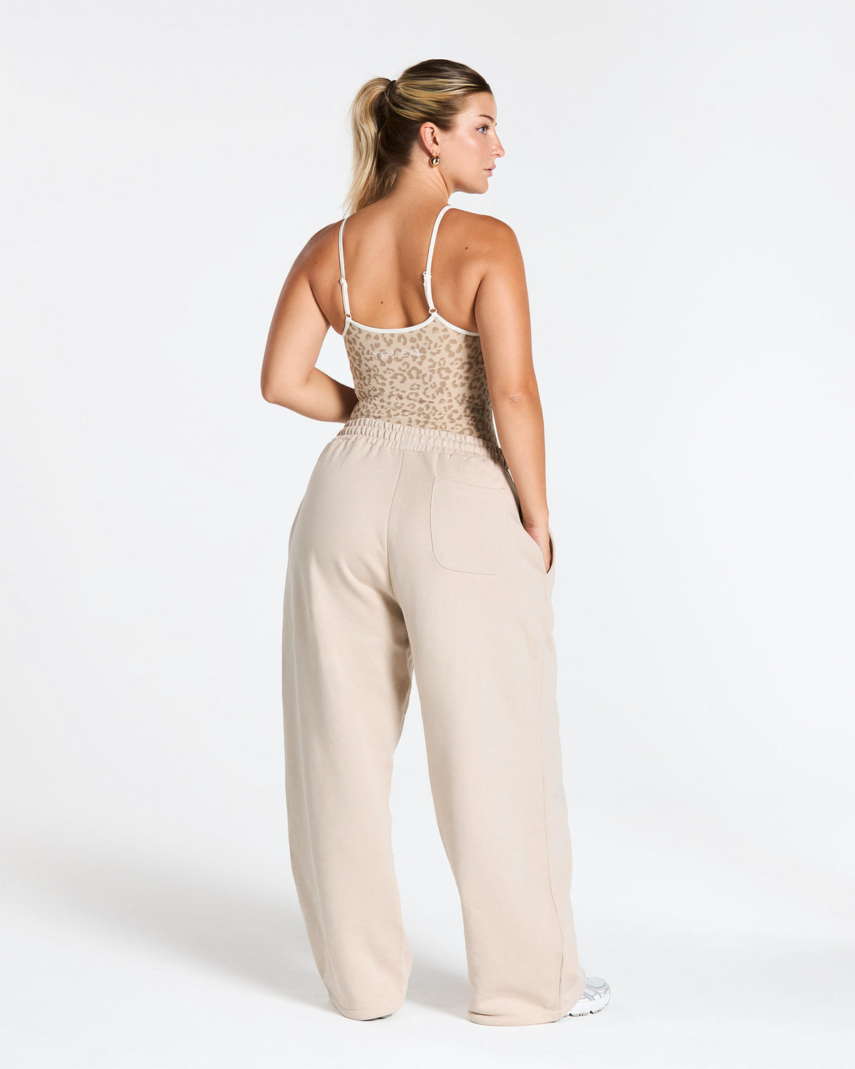 Contrastline Bodysuit ‘Cream Leopard’