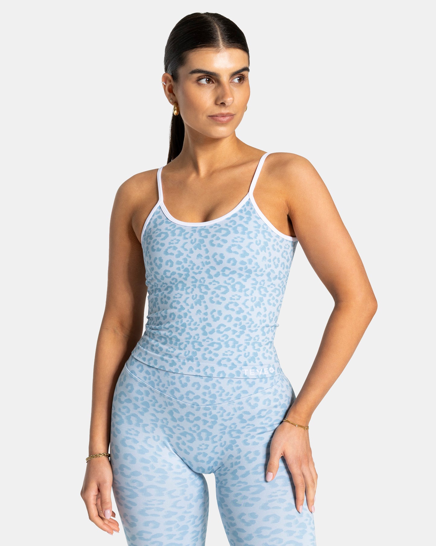 Contrastline Cami Top "Leo Babyblau"