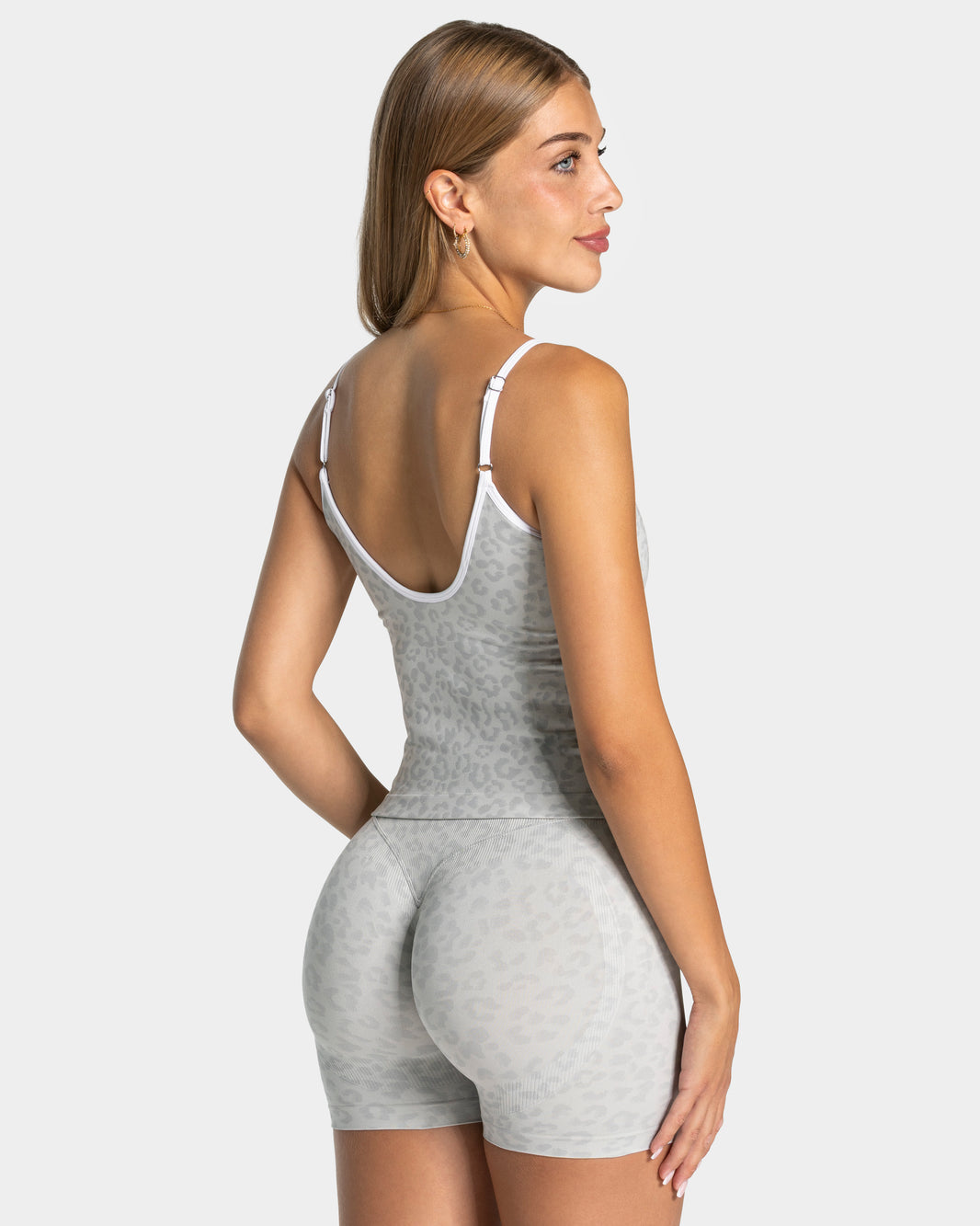 Contrastline Cami Top ‘Light Grey Leopard’