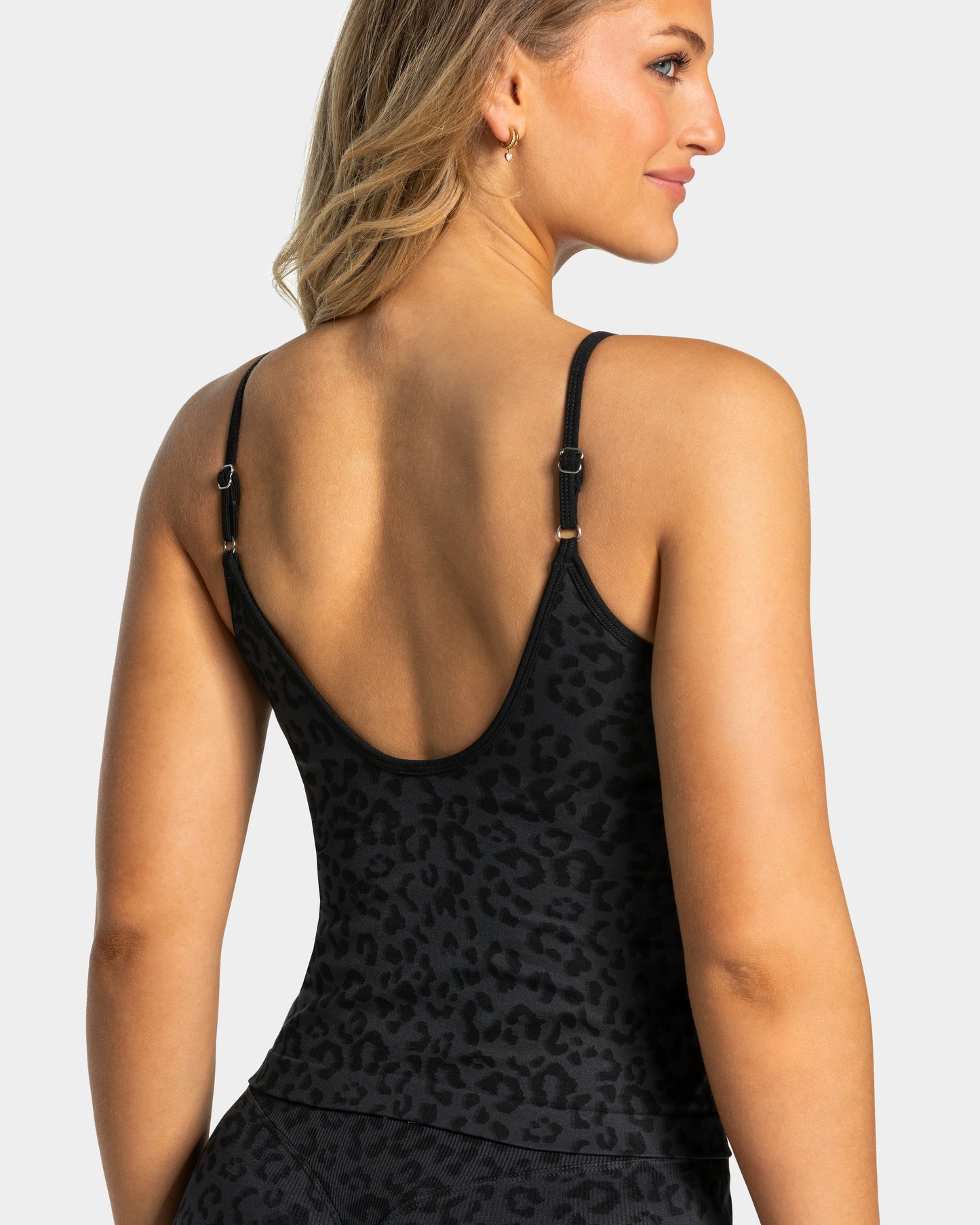Contrastline Cami Top ‘Black Leopard’