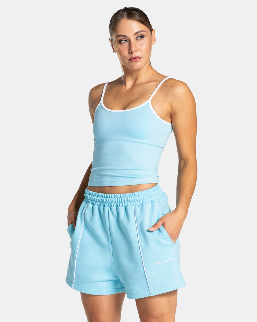 Top Cami Contrastline “Arctic Blue”