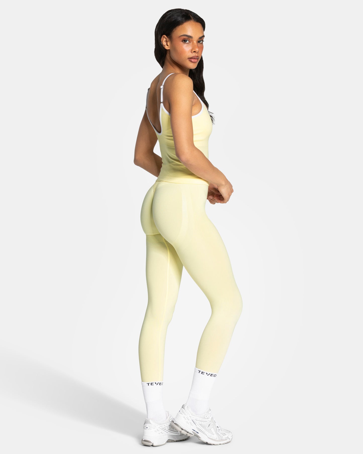 Contrastline Sculpt Scrunch Leggings ‘Butter Yellow’