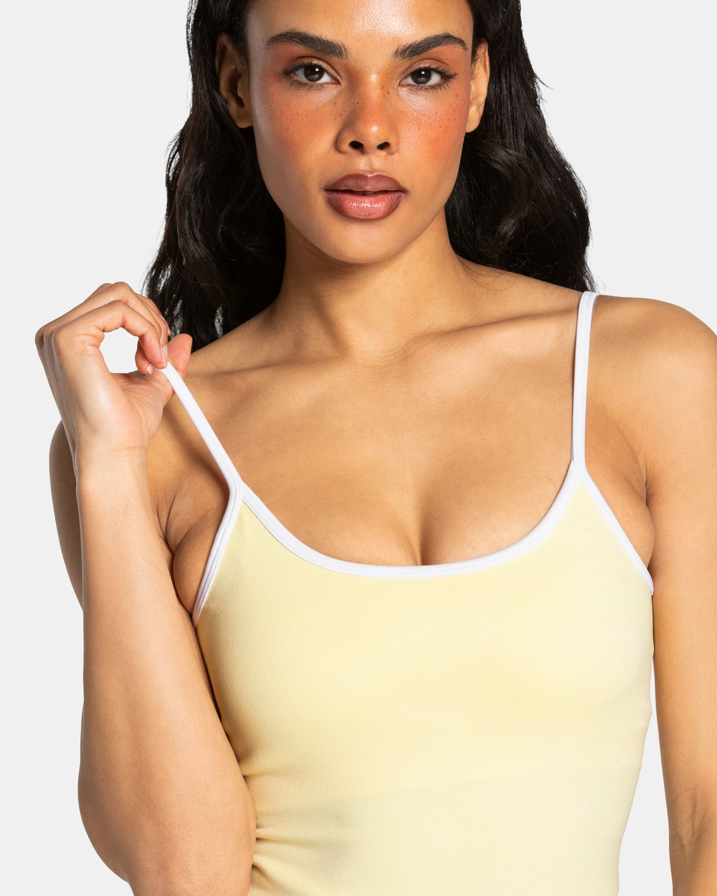Contrastline Cami Top ‘Butter Yellow’