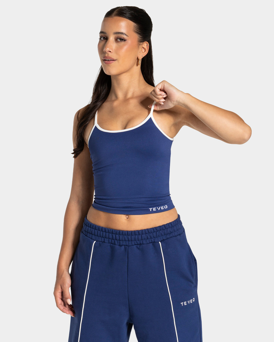 Top Cami Contrastline “Indaco"