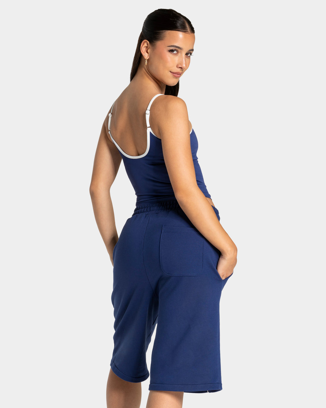 Top Cami Contrastline “Indaco"