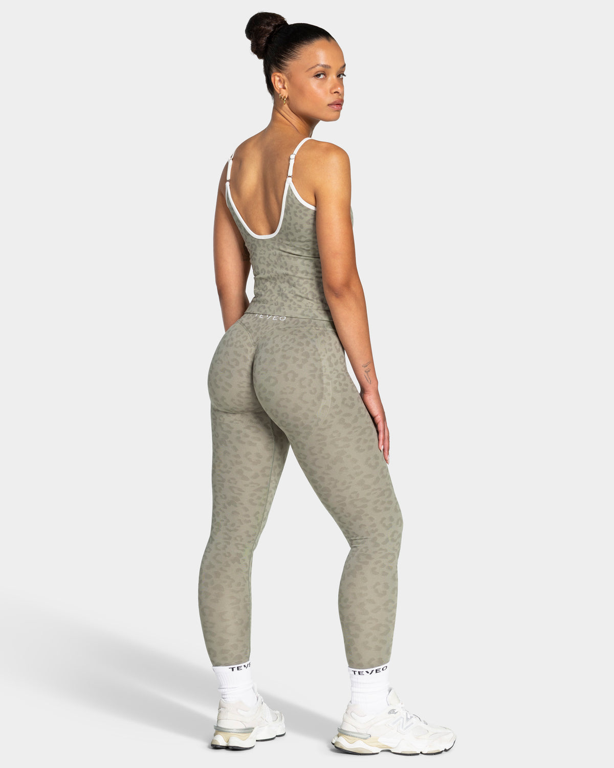 Contrastline Cami Top ‘Khaki Leopard’