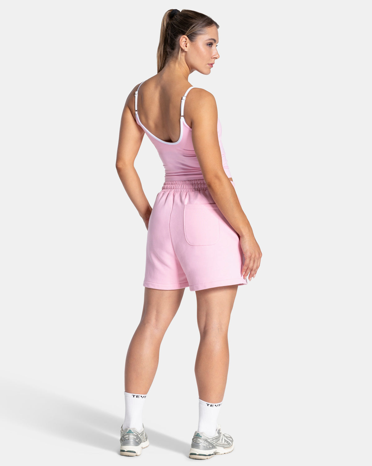 Contrastline Oversized Shorts ‘True Pink’