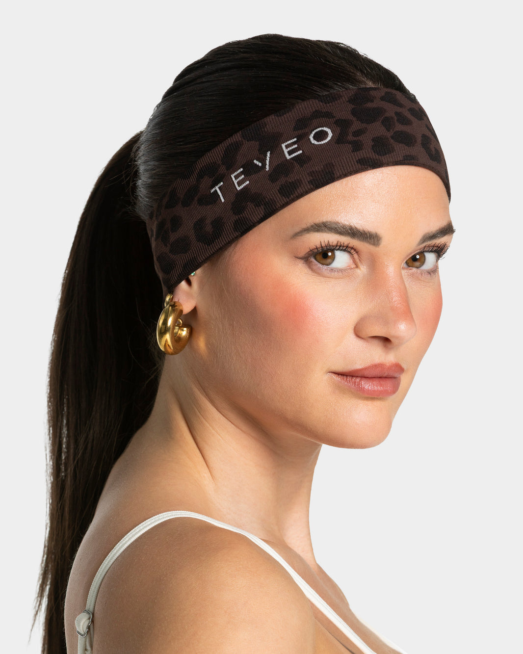 Contrastline Headband ‘Espresso Leopard Print’