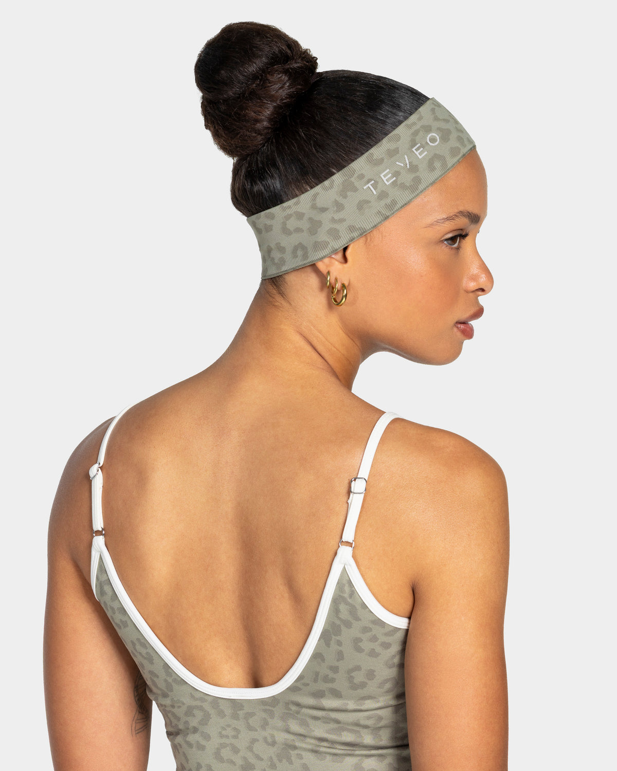 Contrastline Headband ‘Khaki Leopard’