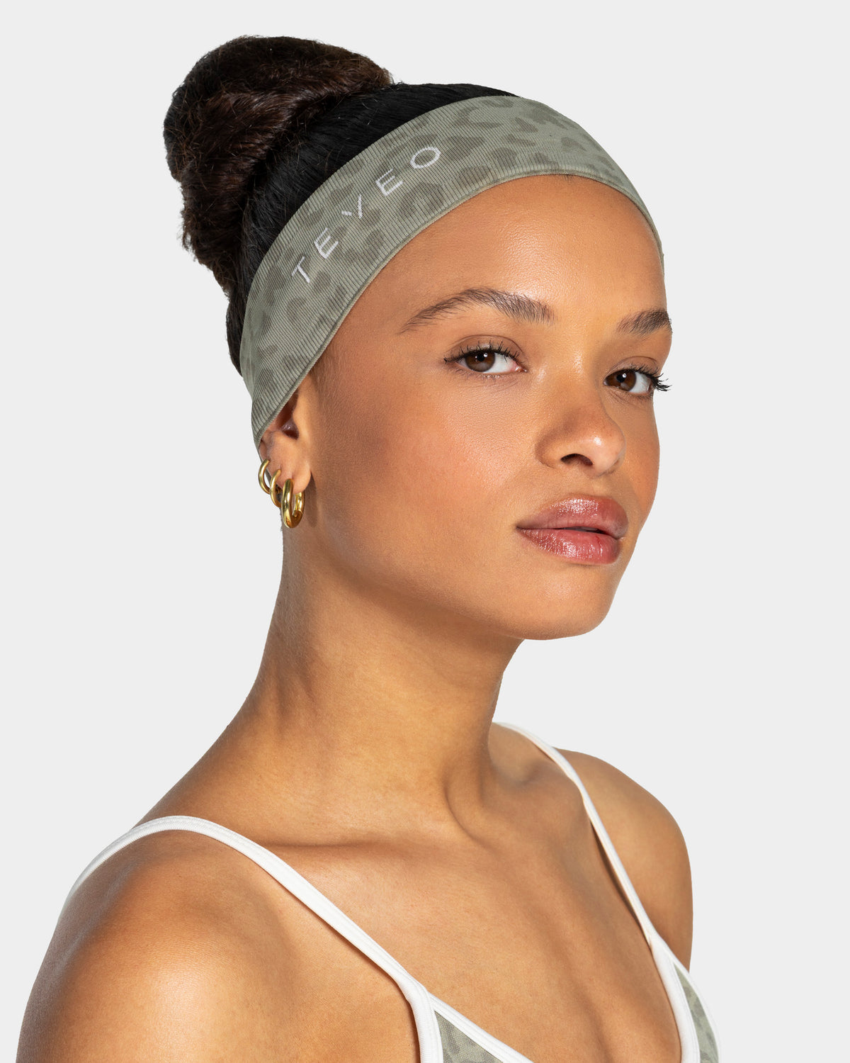 Contrastline Headband ‘Khaki Leopard’