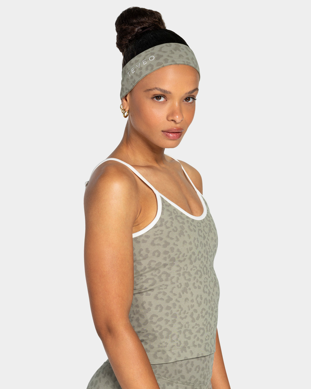 Contrastline Headband ‘Khaki Leopard’