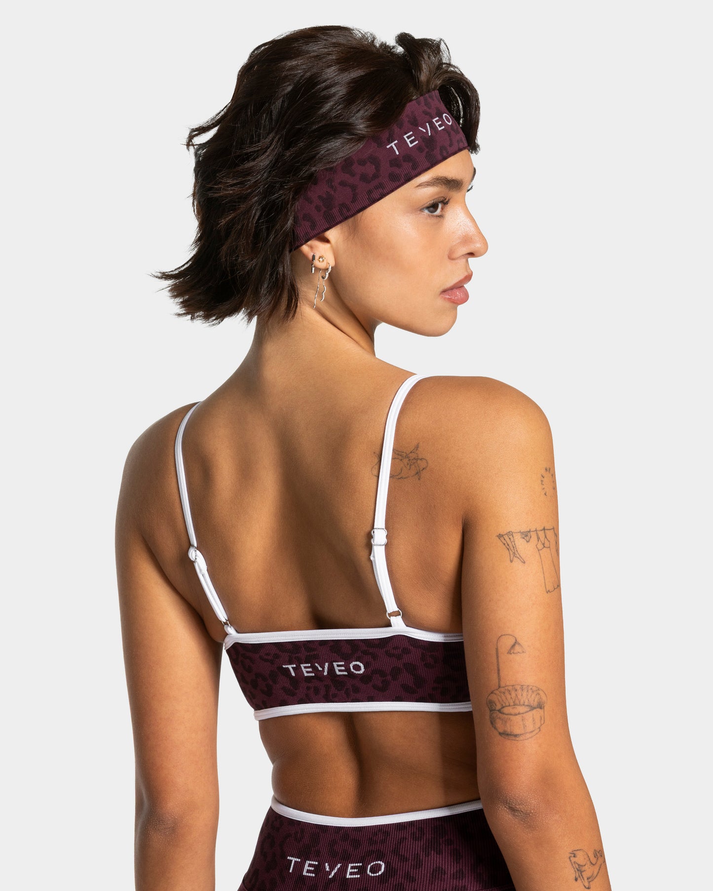 Contrastline Headband ‘Merlot Leopard’