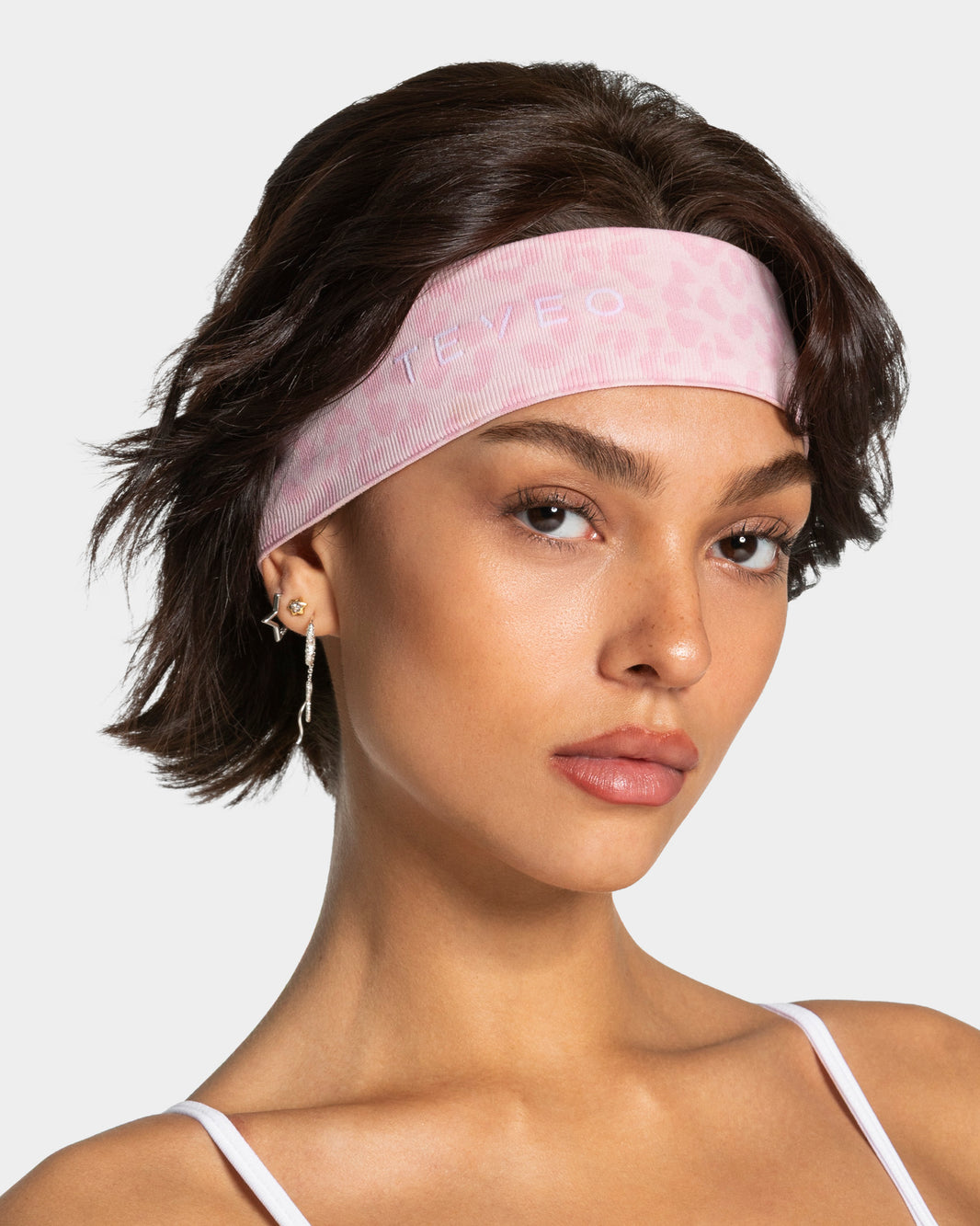 Contrastline Headband ‘Light Pink Leopard’