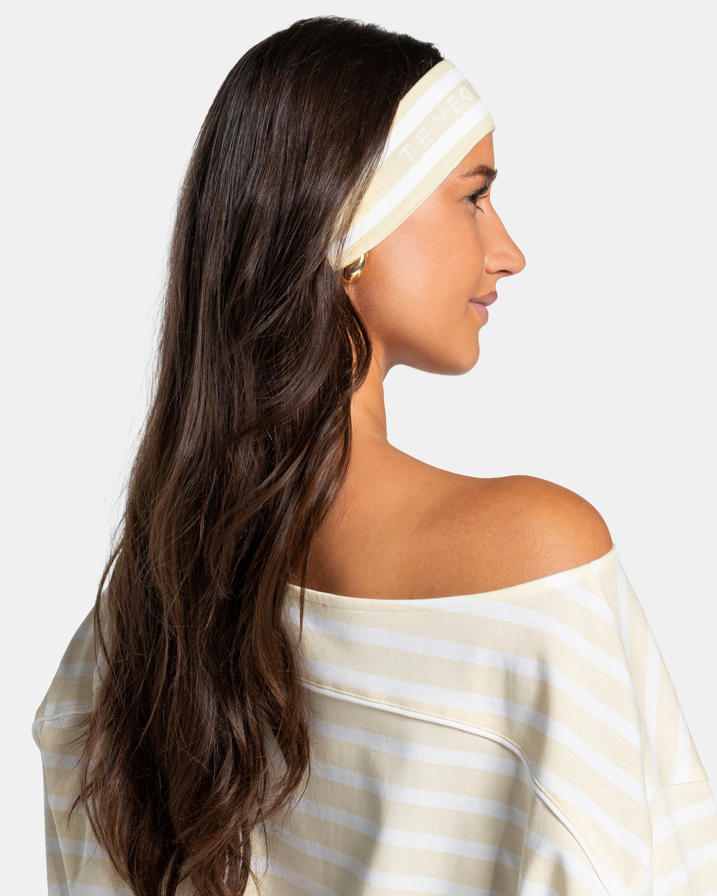 Fascia per capelli Contrastline "Stripe Butter Yellow"
