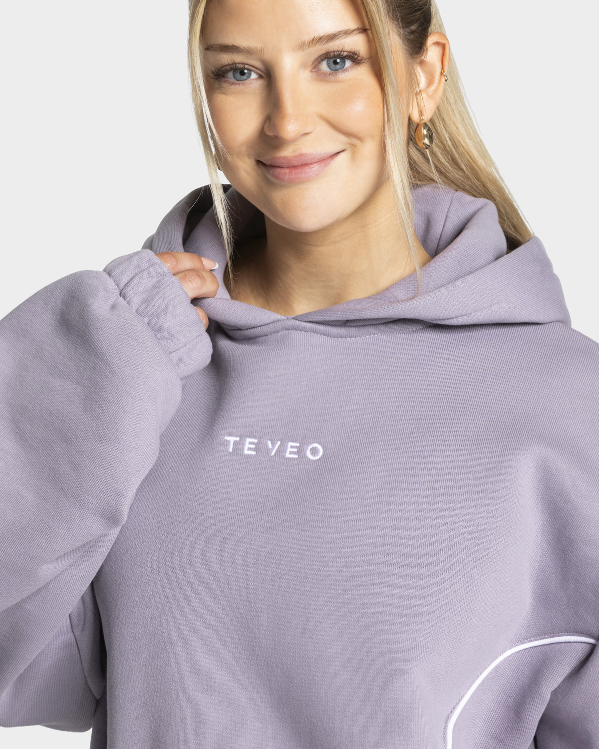 Contrastline Hooded Sweater ‘Lavender’