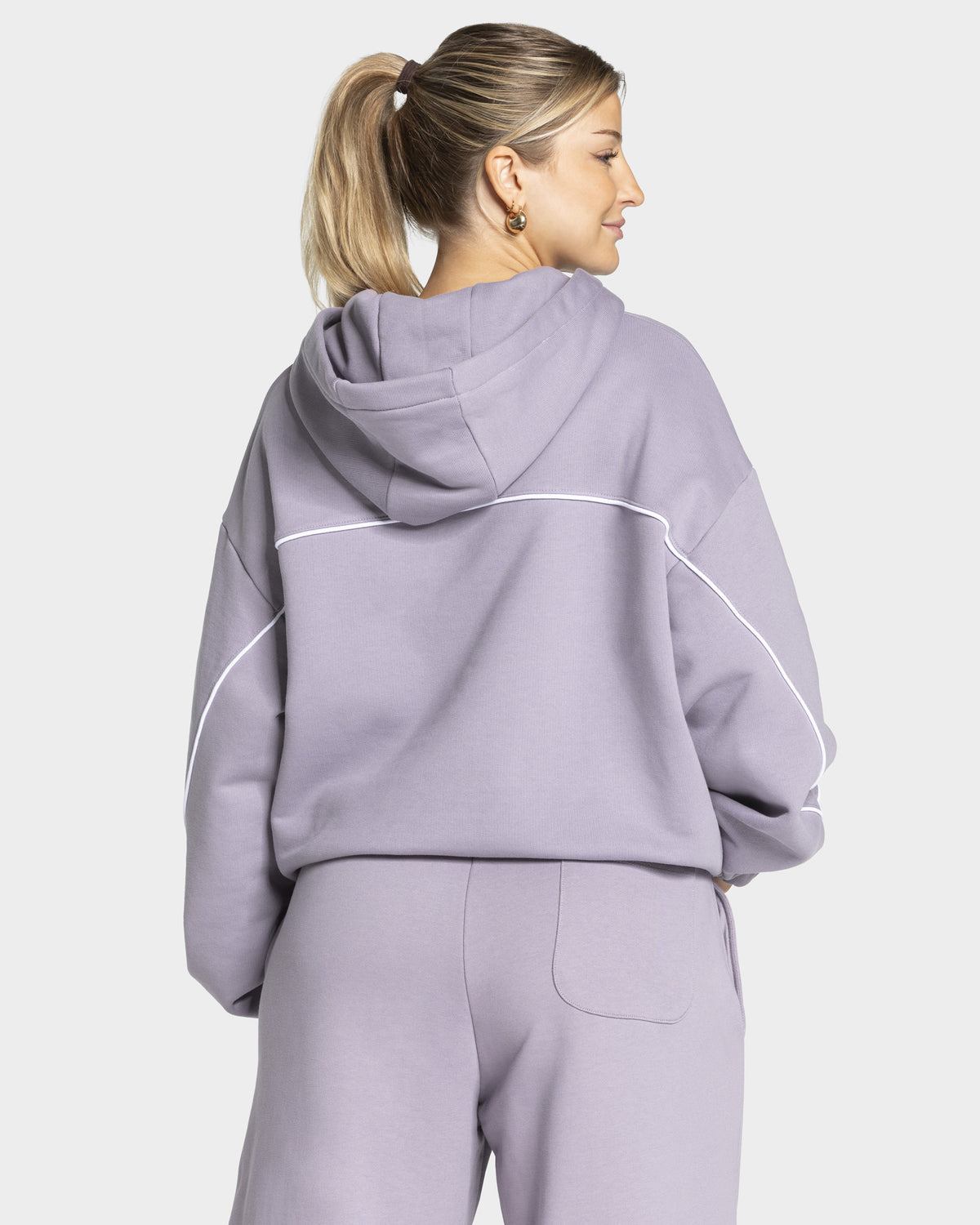 Contrastline Hooded Sweater ‘Lavender’