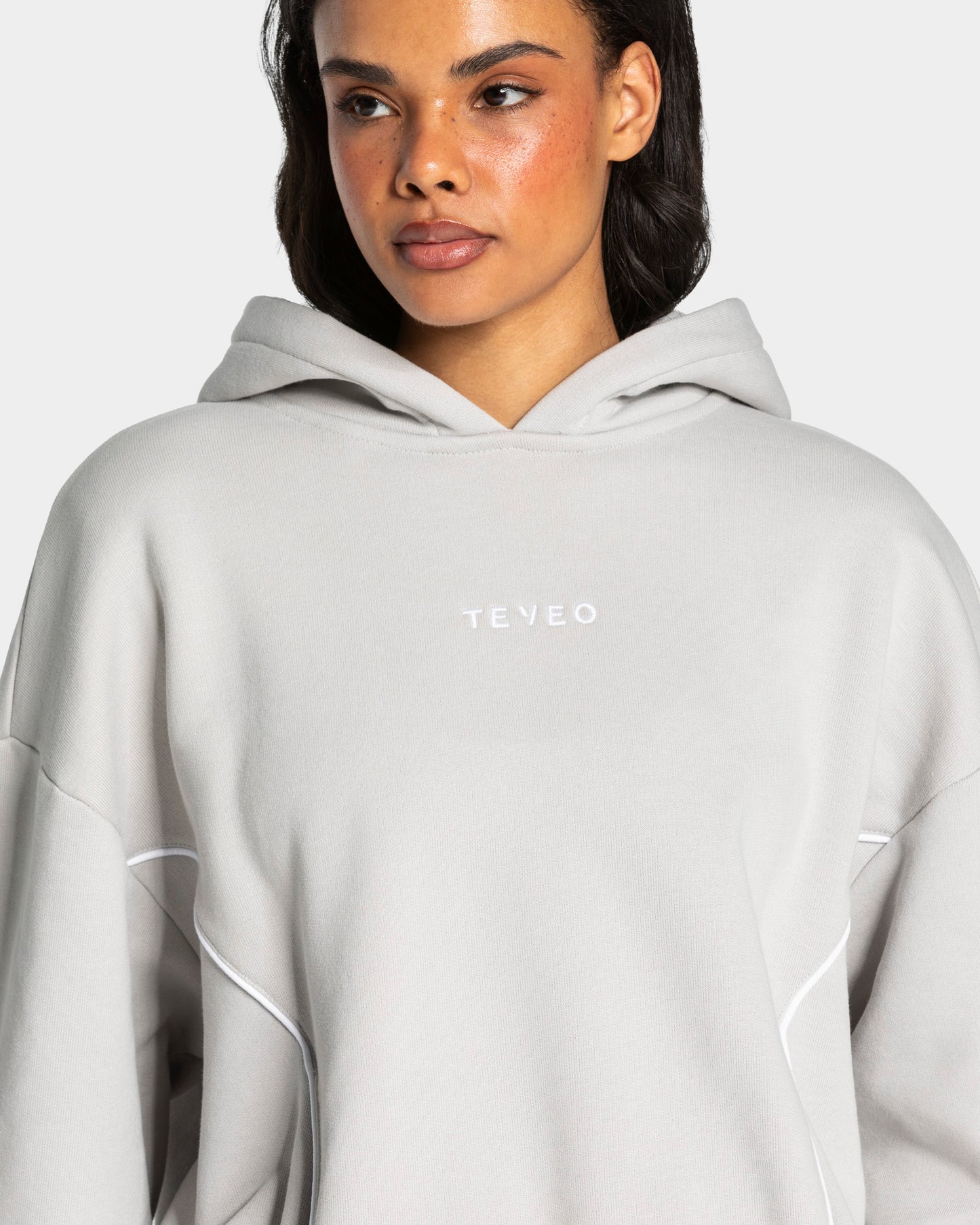 Contrastline Hooded Sweater "Moon"