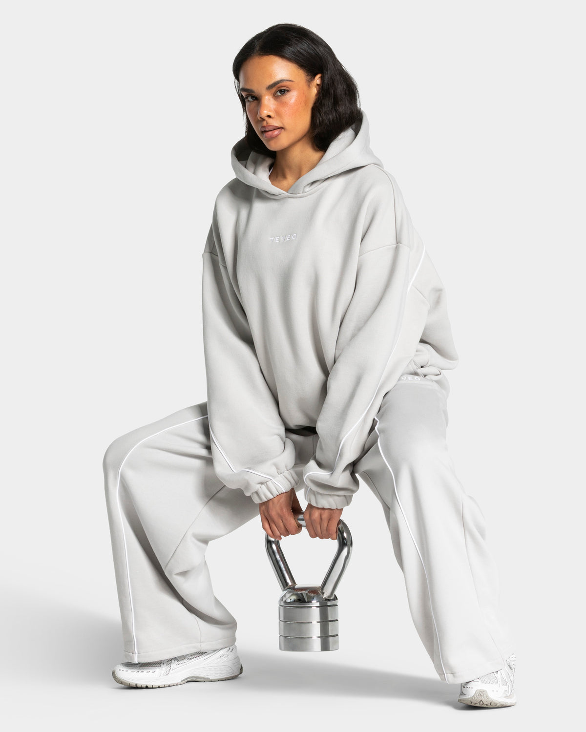 Contrastline Hooded Sweater ‘Moon’