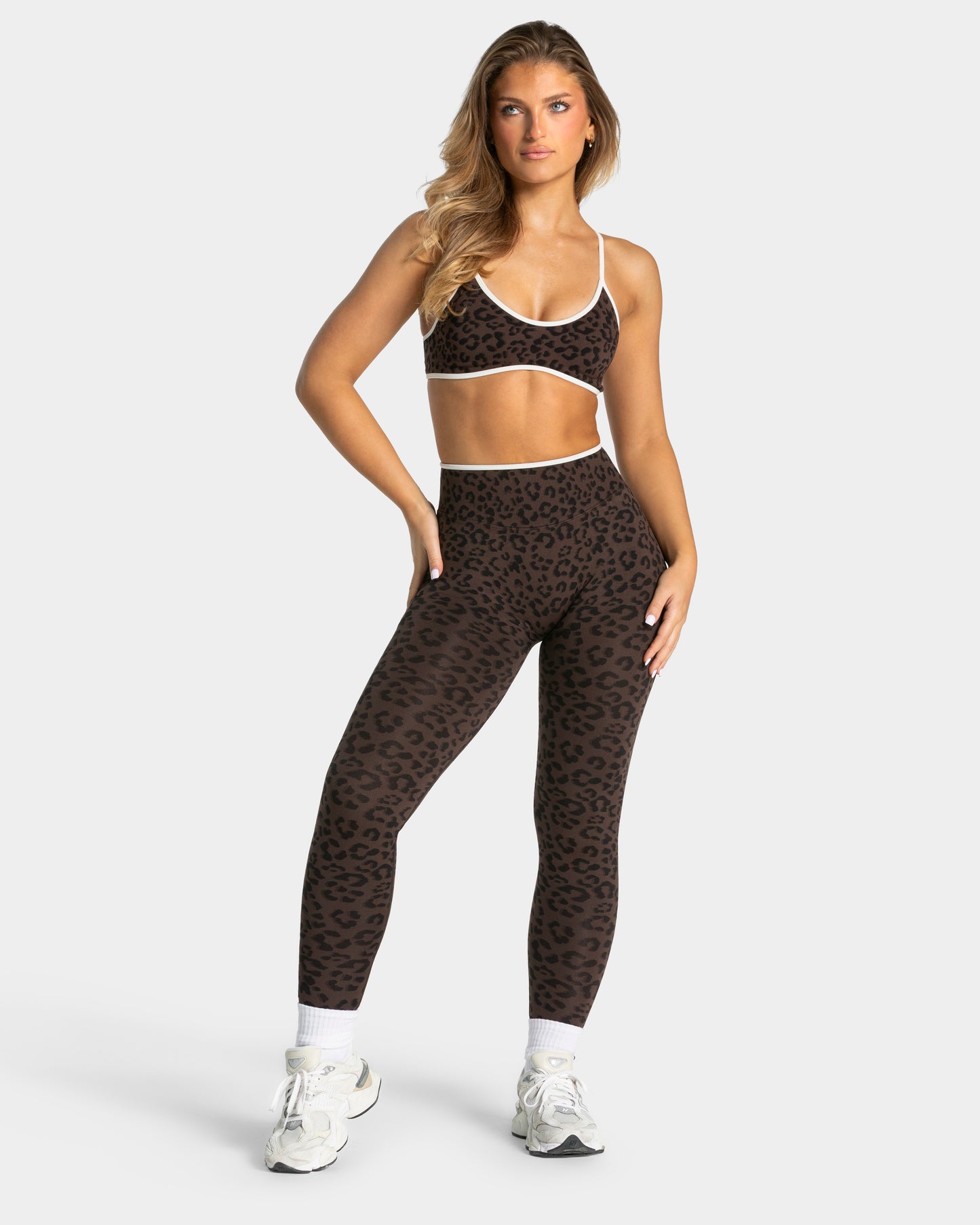 Leggings Sculpt Scrunch Contrastline "Leo Espresso"