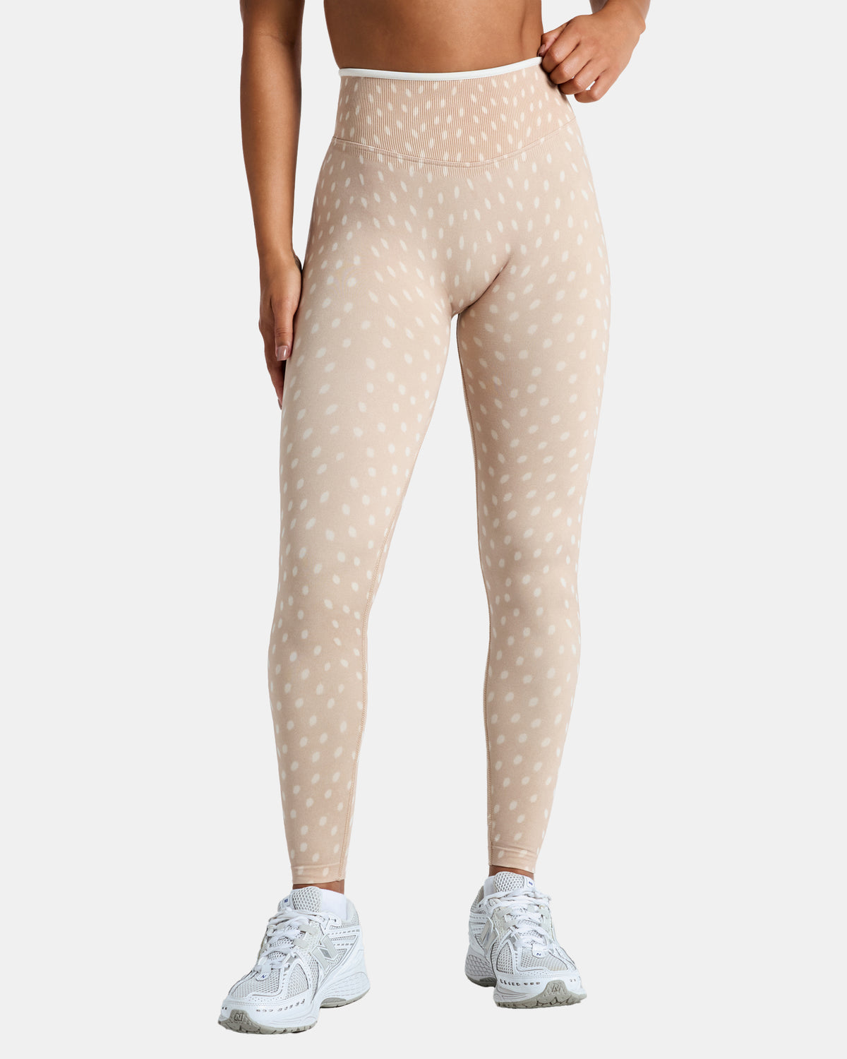 Contrastline Sculpt Scrunch Leggings ‘Bambidots Chestnut’