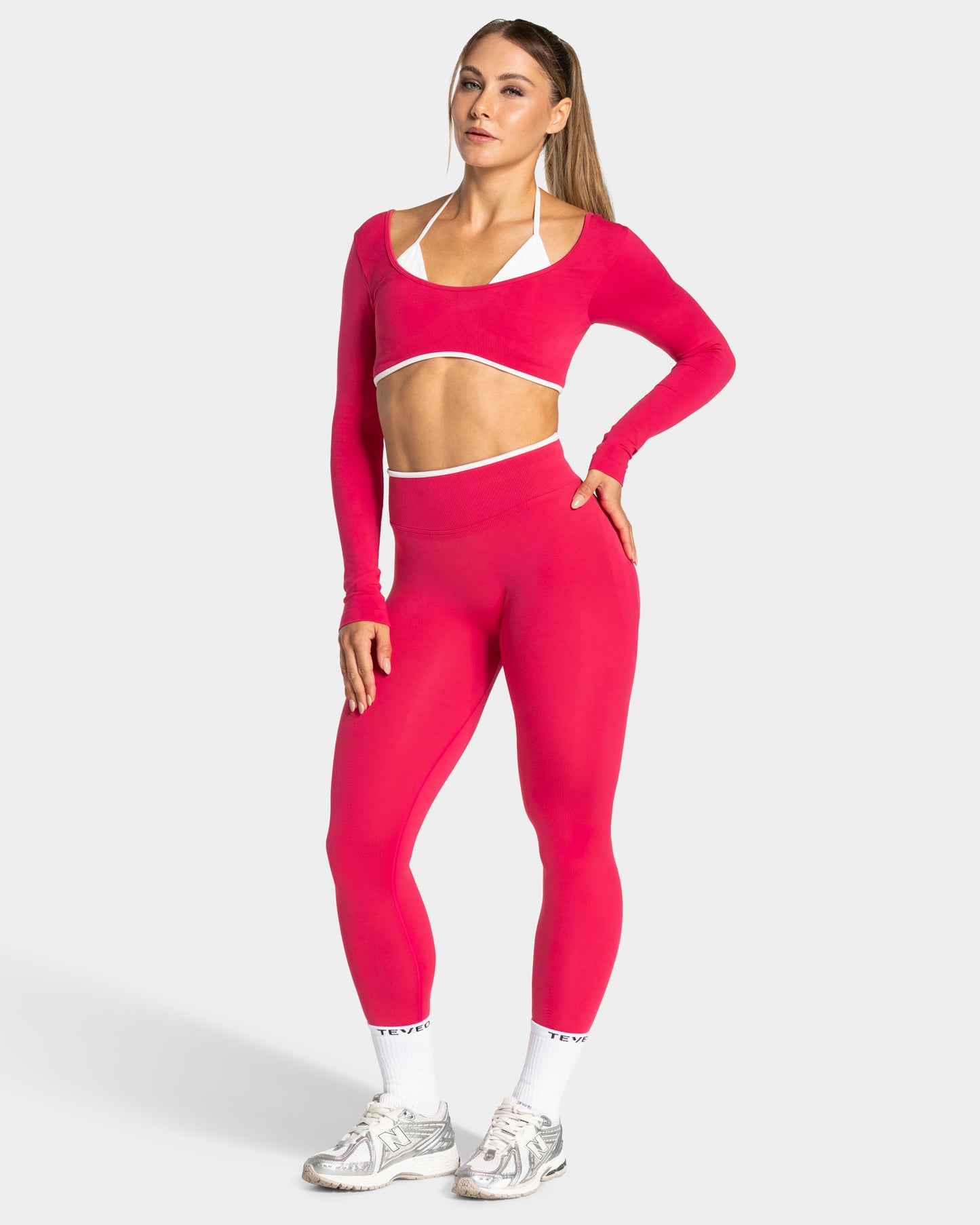 Contrastline Leggings ‘Berry’