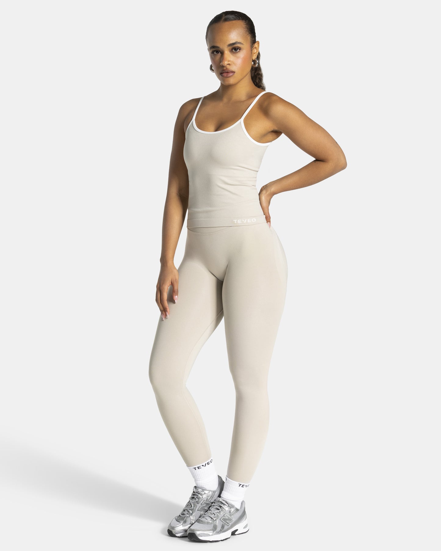Contrastline Leggings ‘Cream’