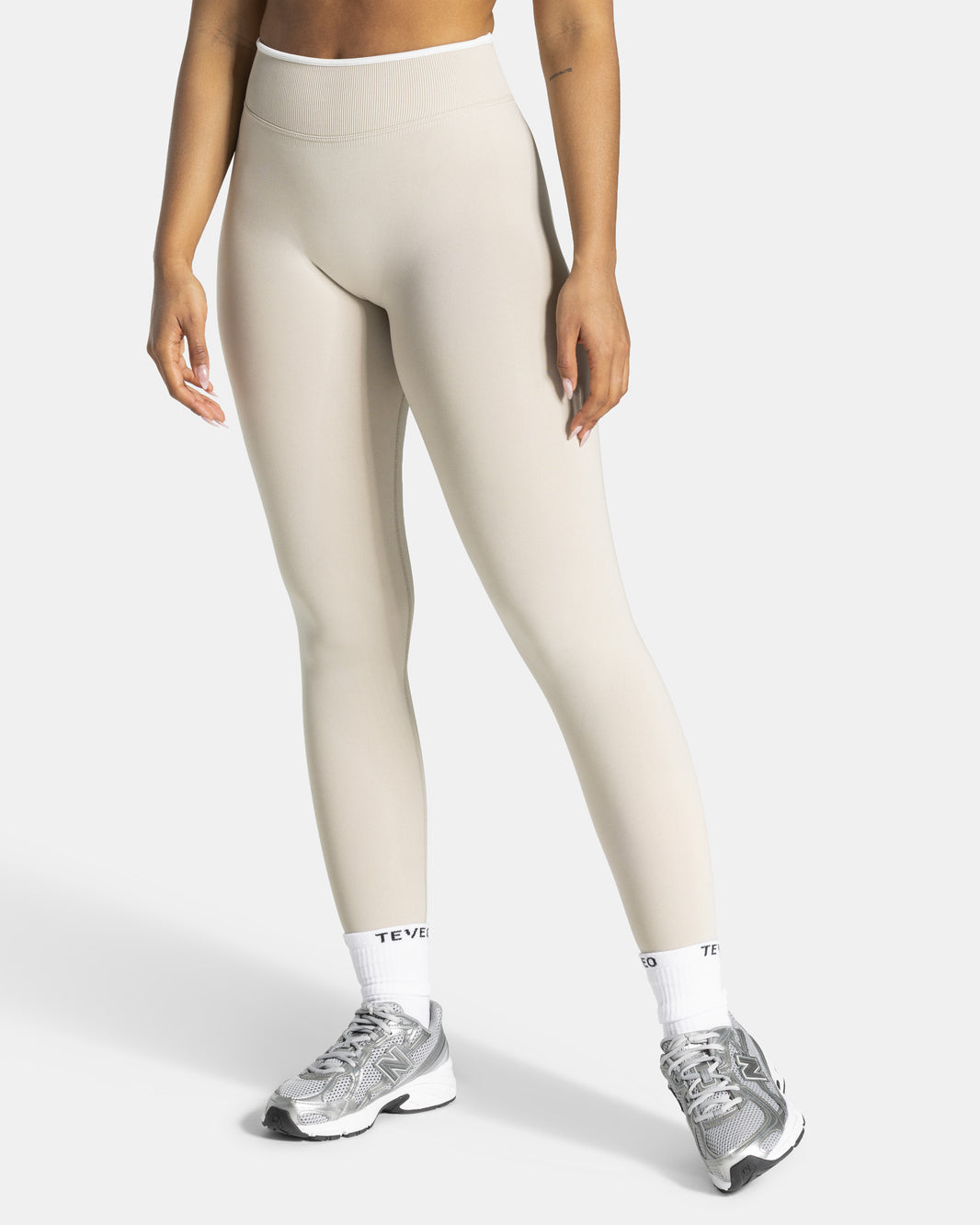 Legginsy Contrastline „Cream”