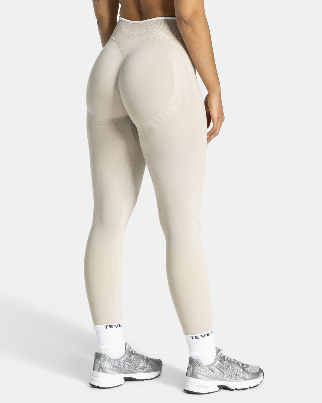 Legginsy Contrastline „Cream”