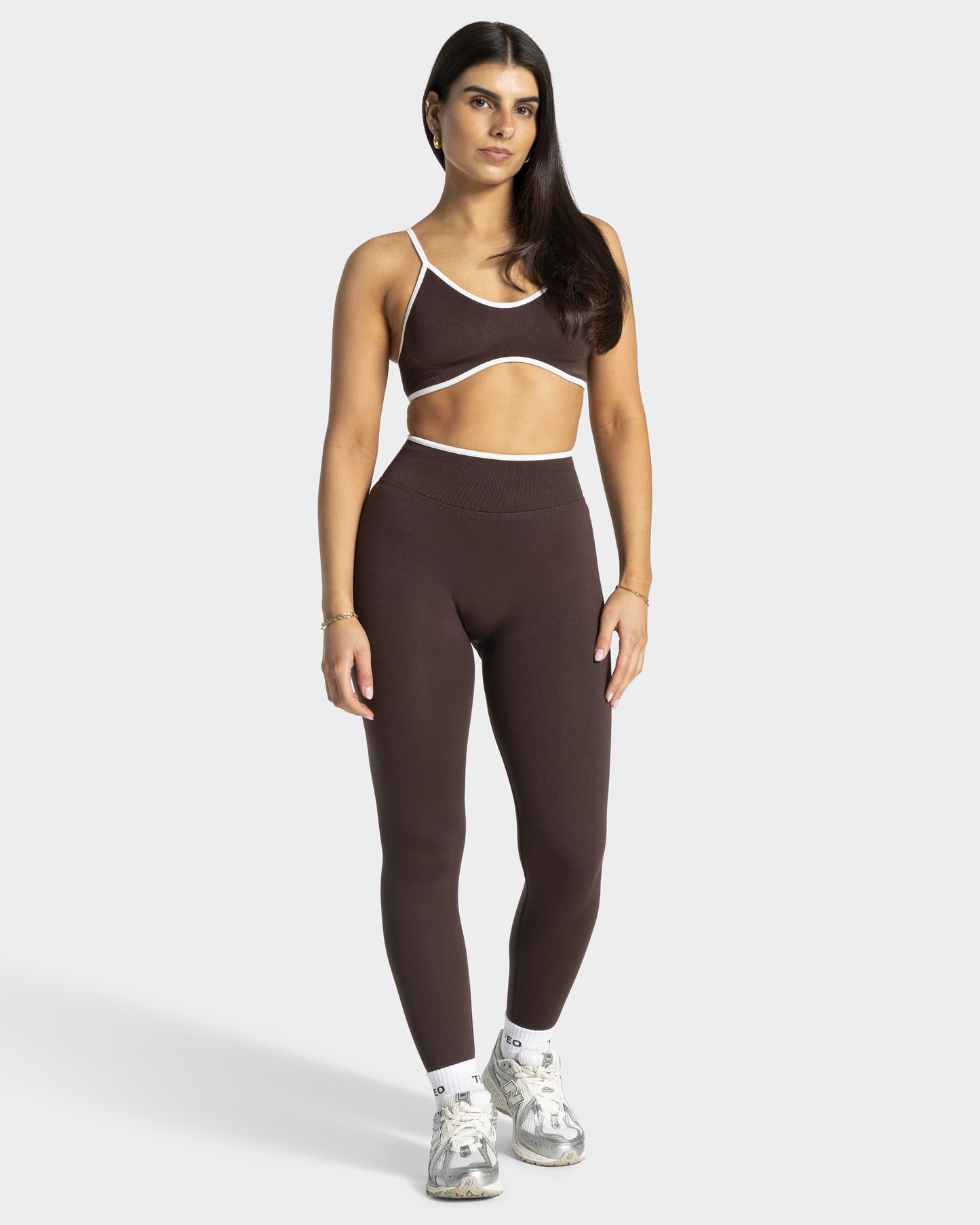 Contrastline Leggings ‘Espresso’