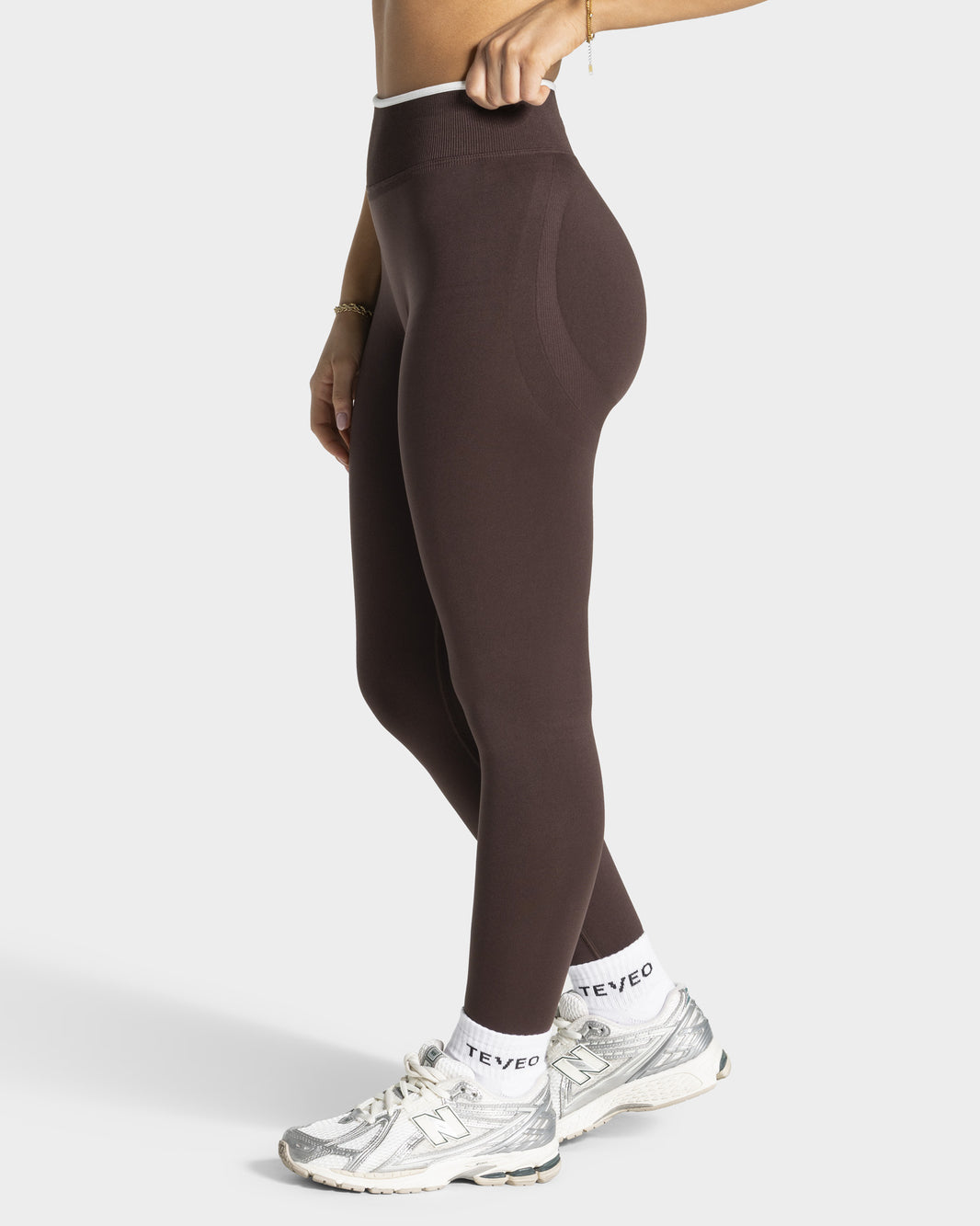 Contrastline Leggings ‘Espresso’
