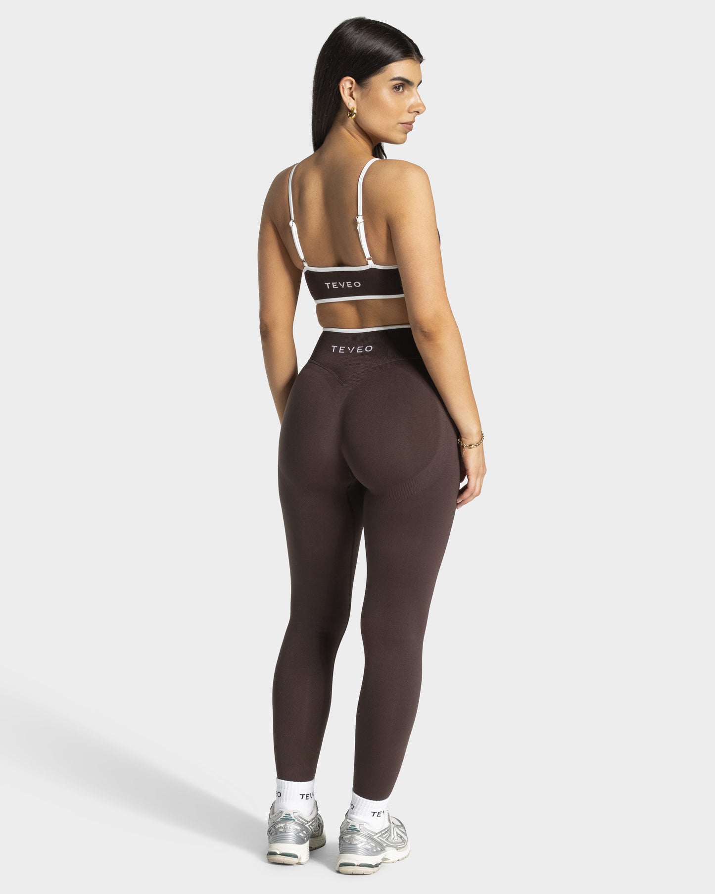 Contrastline Leggings ‘Espresso’