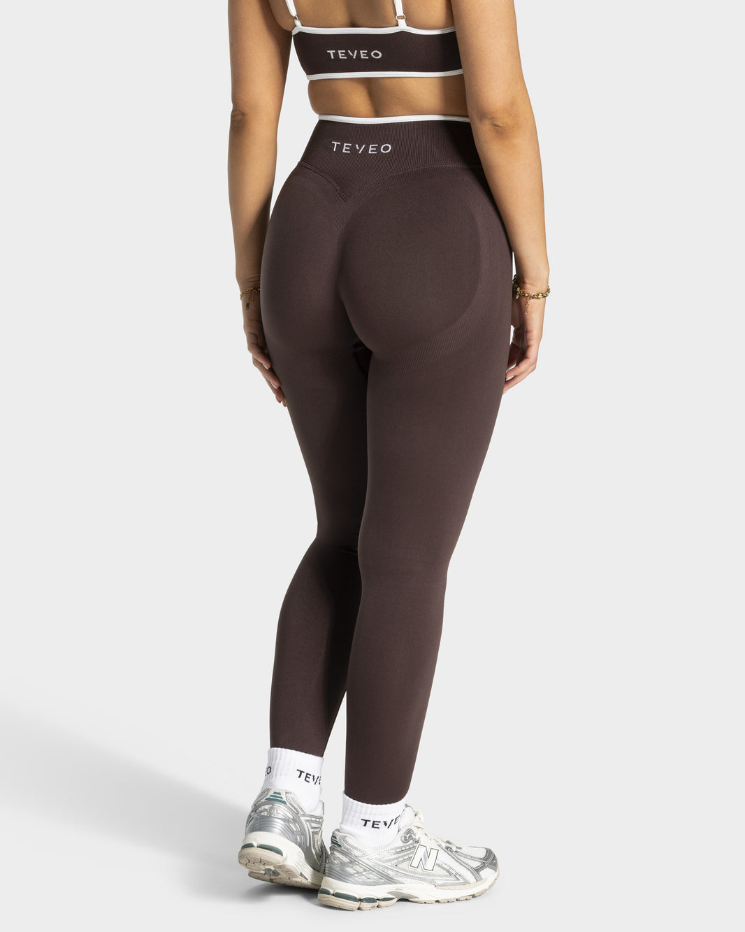 Contrastline Leggings ‘Espresso’