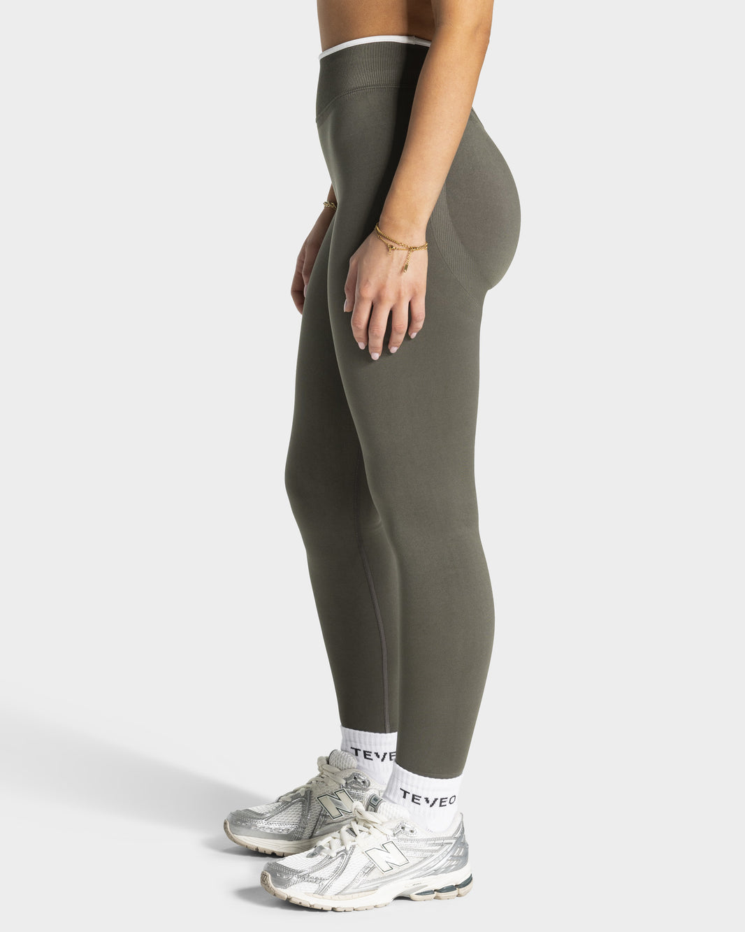 Contrastline Leggings ‘Khaki’