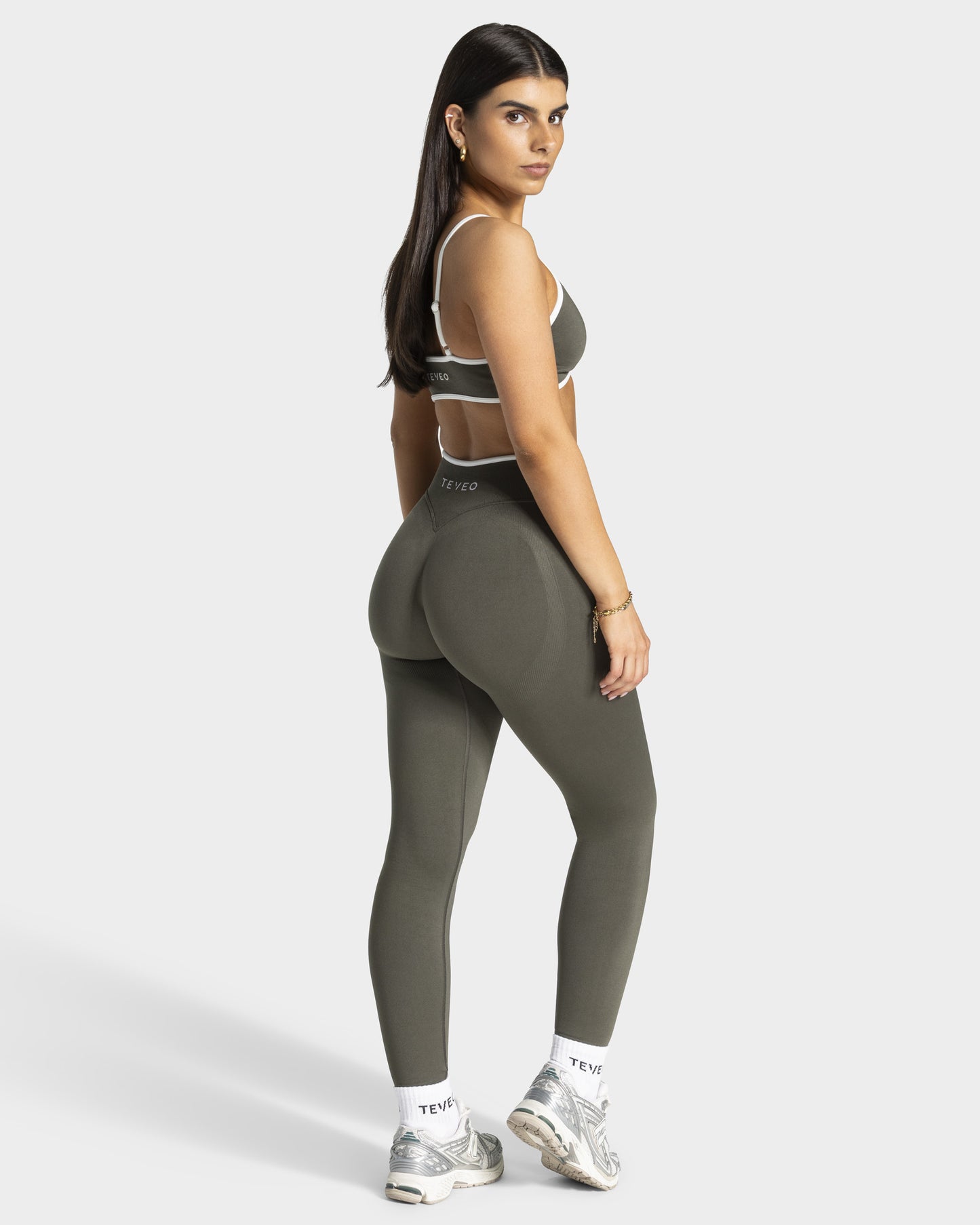 Contrastline Leggings ‘Khaki’